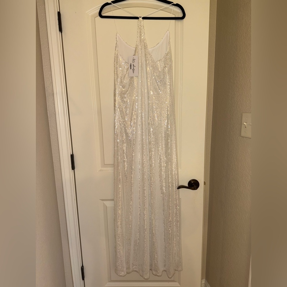 12th Tribe Ivory Sequin Gown - Picture 2 of 4